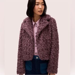 KATE SPADE faux fur jacket